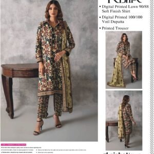 NISHA BY NISHAT 3pc Summer Eid Collection ( 9 Colors Collection)